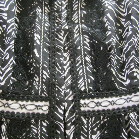 Nanette Lepore Jacket 4 Black/White - Picture 4 of 9
